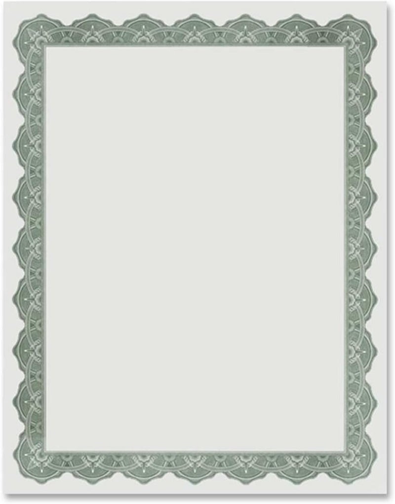 GeographicsÂ® 30% Recycled Blank Parchment Certificates, 8 1/2" x 11", Optima Green, Pack of 25 - Image 5